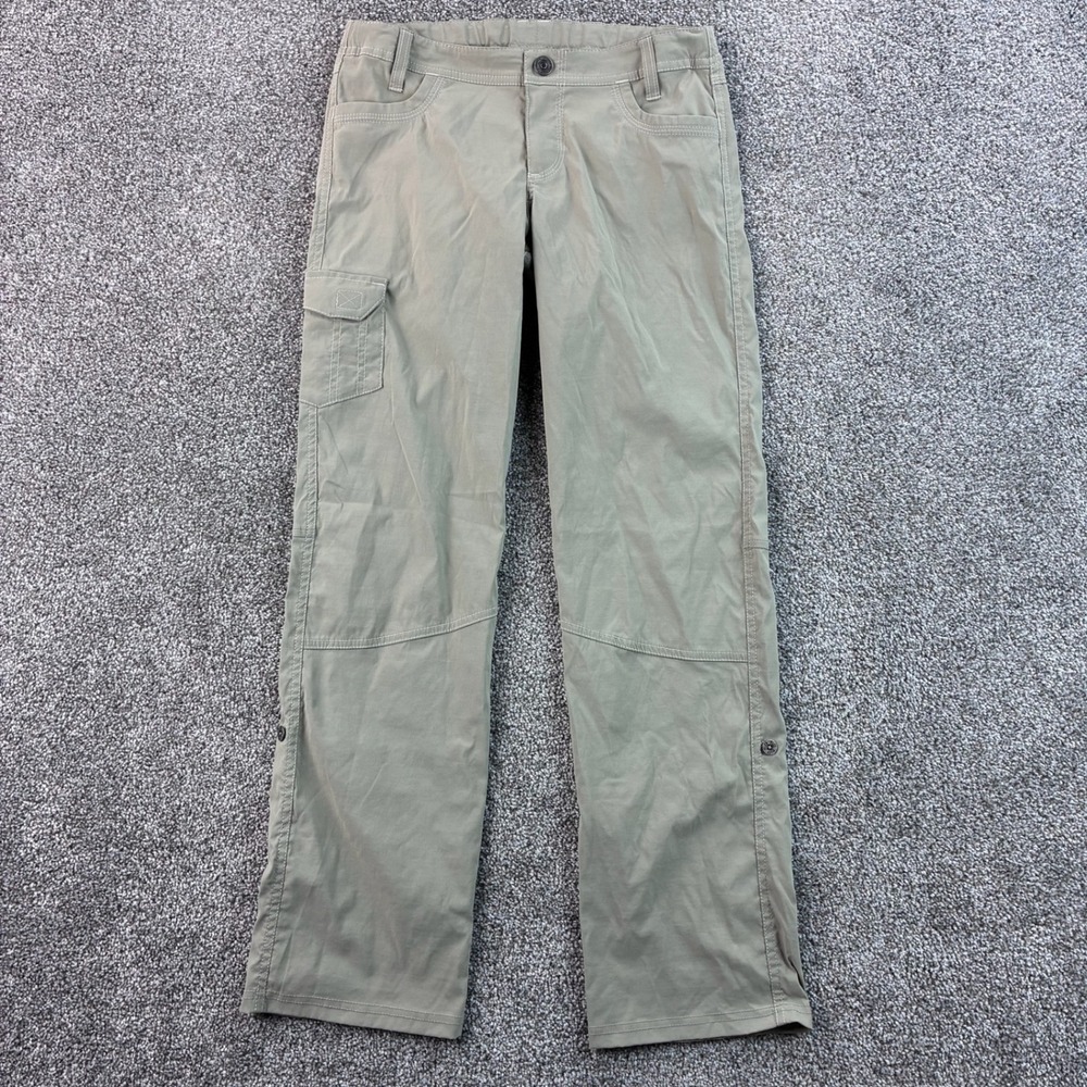 KUHL Freeflex Roll-Up Pants Women's XL Tan Nylon Blend Cargo Hiking Utility 6325
